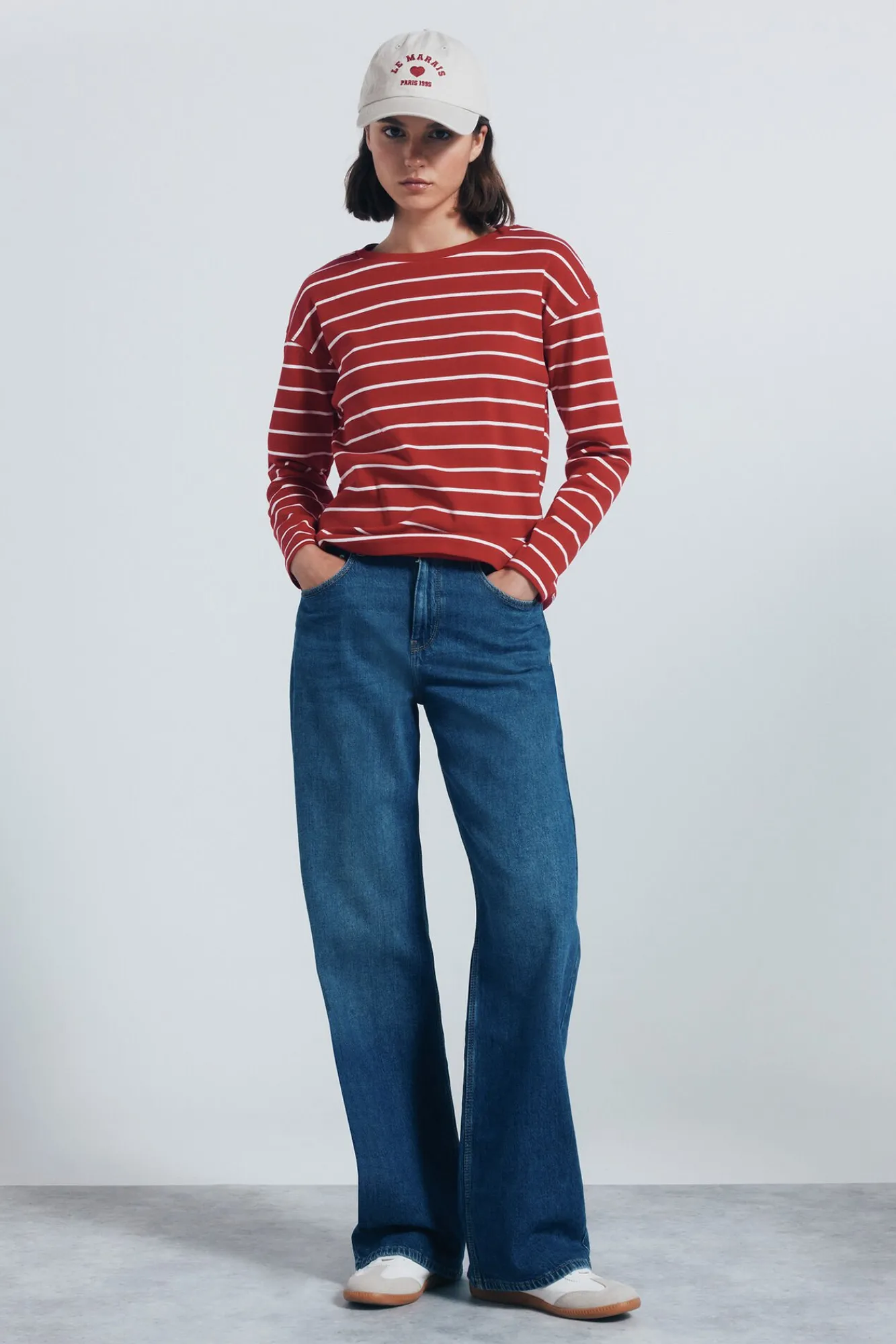 Springfield T-Shirts-Camiseta riscas de marinheiro vermelho