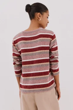 Cortefiel T-Shirts-Camiseta riscas em chenille Multicolorido