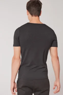 Gisela T-Shirts-Camiseta térmica hombre manga corta preto