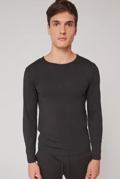 Gisela T-Shirts-Camiseta térmica manga larga hombre preto