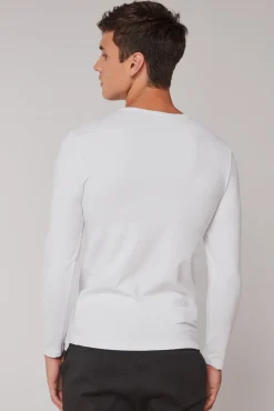 Gisela T-Shirts-Camiseta térmica manga larga hombre branco