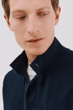 Cortefiel Camisolas-Camisola algodão caxemira gola alta Azul