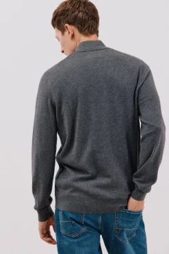 Cortefiel Camisolas-Camisola algodão caxemira gola alta Cinzento