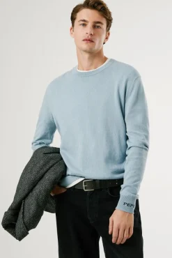 Pepe Jeans Camisolas-Camisola André com gola redonda azul