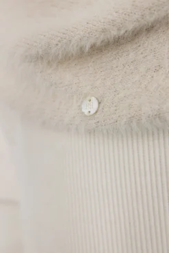 Pedro del Hierro Camisolas-Camisola assimétrico com fio brilhante Beige