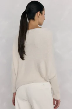 Pedro del Hierro Camisolas-Camisola assimétrico com fio brilhante Beige