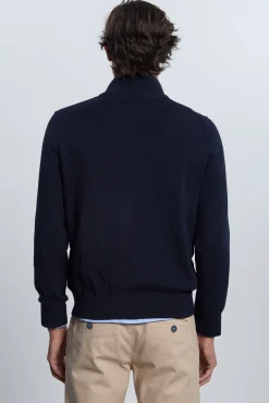 Valecuatro Camisolas-Camisola marinho com meia fecho-éclair Azul