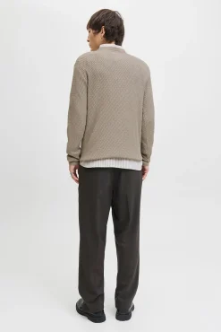 Jack & Jones Camisolas-Camisola básica com gola redonda Cinzento