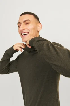 Jack & Jones Camisolas-Camisola básica de gola alta verde