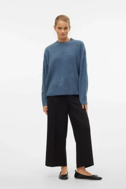 Vero Moda Curve Camisolas-Camisola básica de malha Azul