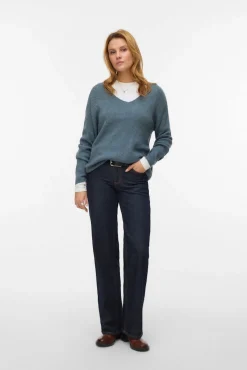 Vero Moda Camisolas-Camisola básica de malha Azul