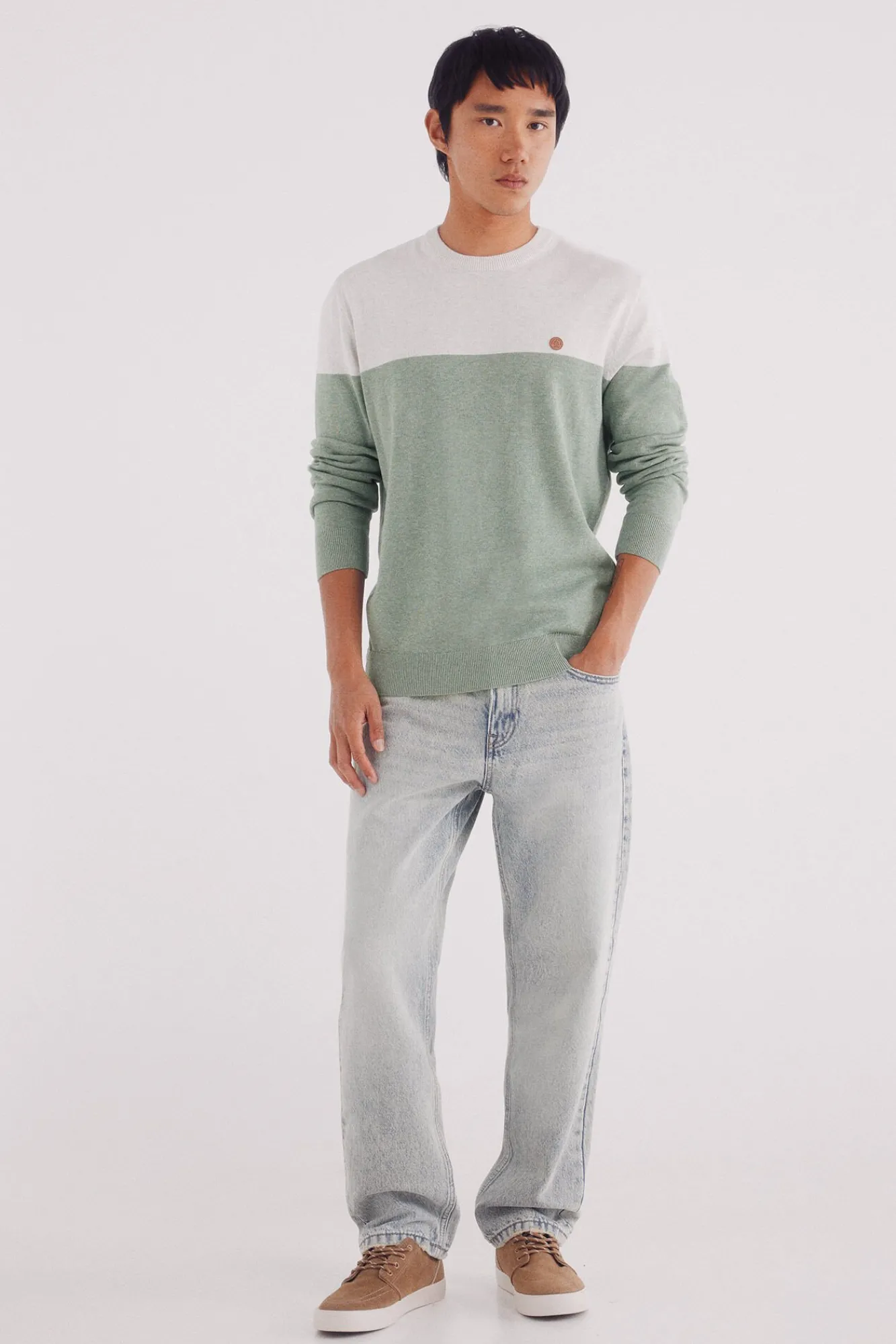 Springfield Camisolas-Camisola básico com blocos de cores verde