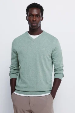 Springfield Camisolas-Camisola básico com gola em V verde