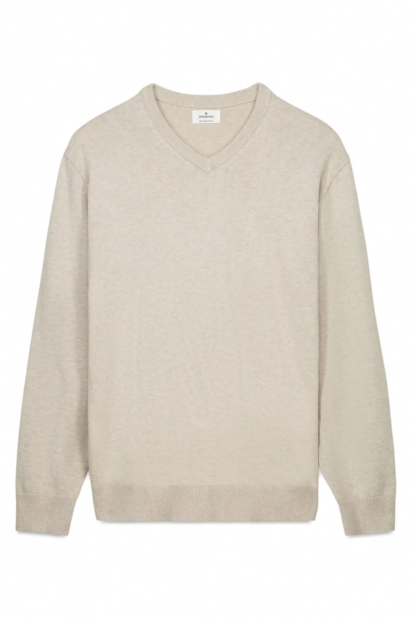 Springfield Camisolas-Camisola básico com gola em V cru