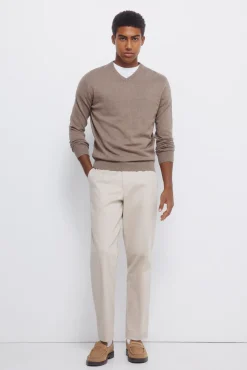 Springfield Camisolas-Camisola básico com gola em V cru