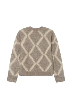 Grace & Mila Camisolas-Camisola básico com gola redonda Tostado