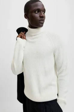 Jack & Jones Camisolas-Camisola básico de gola branco