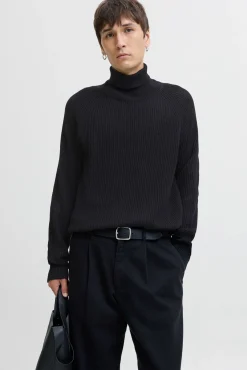 Jack & Jones Camisolas-Camisola básico de gola preto