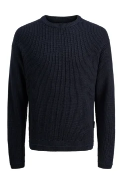 Jack & Jones Camisolas-Camisola básico de gola redonda azul