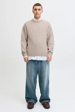 Jack & Jones Camisolas-Camisola básico de malha cinzento