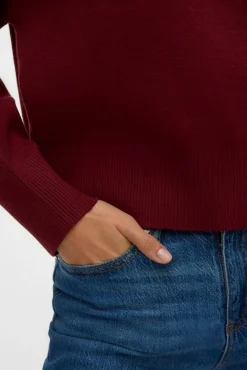 Vero Moda Camisolas-Camisola básico de malha Vermelho