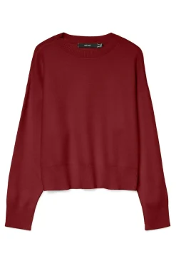 Vero Moda Camisolas-Camisola básico de malha Vermelho
