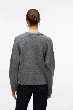 Vero Moda Camisolas-Camisola básico de malha Cinzento