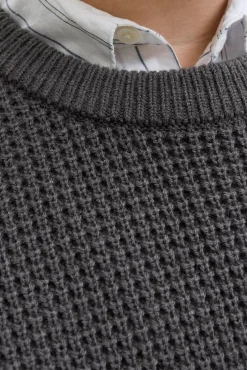 Jack & Jones PLUS Camisolas-Camisola básico de malha liso cinzento