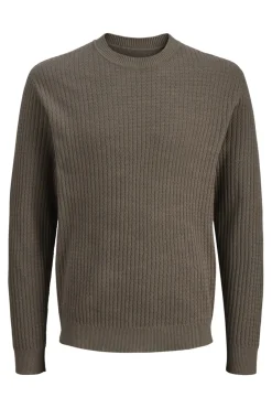 Jack & Jones Camisolas-Camisola básico de malha liso Castanho