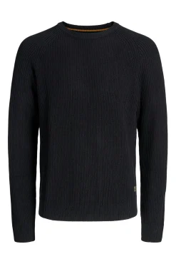 Jack & Jones PLUS Camisolas-Camisola básico de malha liso preto
