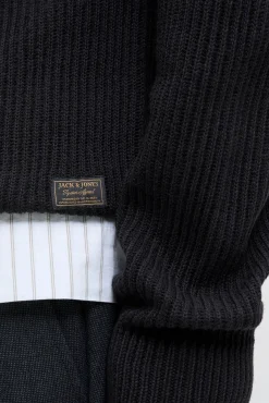 Jack & Jones PLUS Camisolas-Camisola básico de malha liso preto