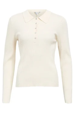 Object Camisolas-Camisola canelada gola polo Tostado