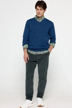 Mutitaa Camisolas-Camisola Channa com gola em V Azul