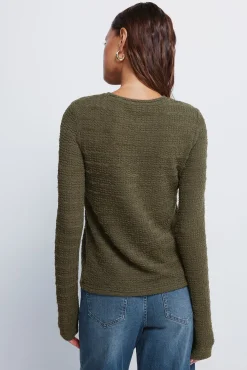 Springfield Camisolas-Camisola chenille estrutura Caqui escuro