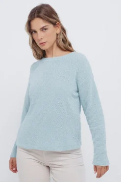 Springfield Camisolas-Camisola chenille pérolas verde