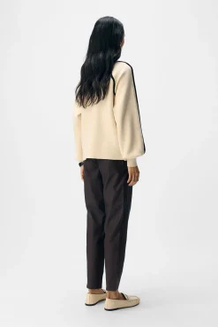 Object Camisolas-Camisola com acabamento contrastante Tostado