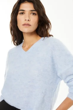 System Action Camisolas-camisola com decote em V azul