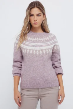 Springfield Camisolas-Camisola com detalhes jacquard rosa