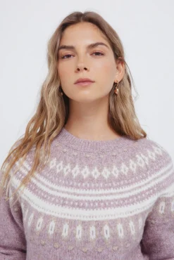 Springfield Camisolas-Camisola com detalhes jacquard rosa