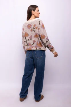 Object Camisolas-Camisola com estampado floral Tostado