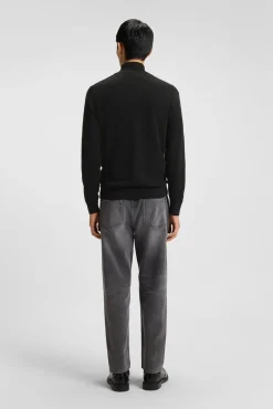 HUGO Camisolas-Camisola com fecho-éclair Preto