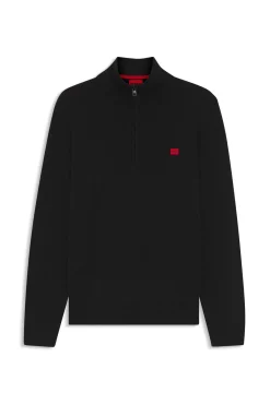 HUGO Camisolas-Camisola com fecho-éclair Preto