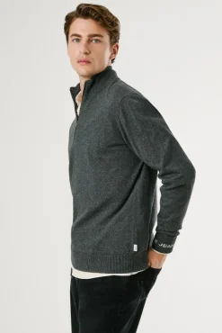 Pepe Jeans Camisolas-Camisola com fecho-éclair Andre cinzento