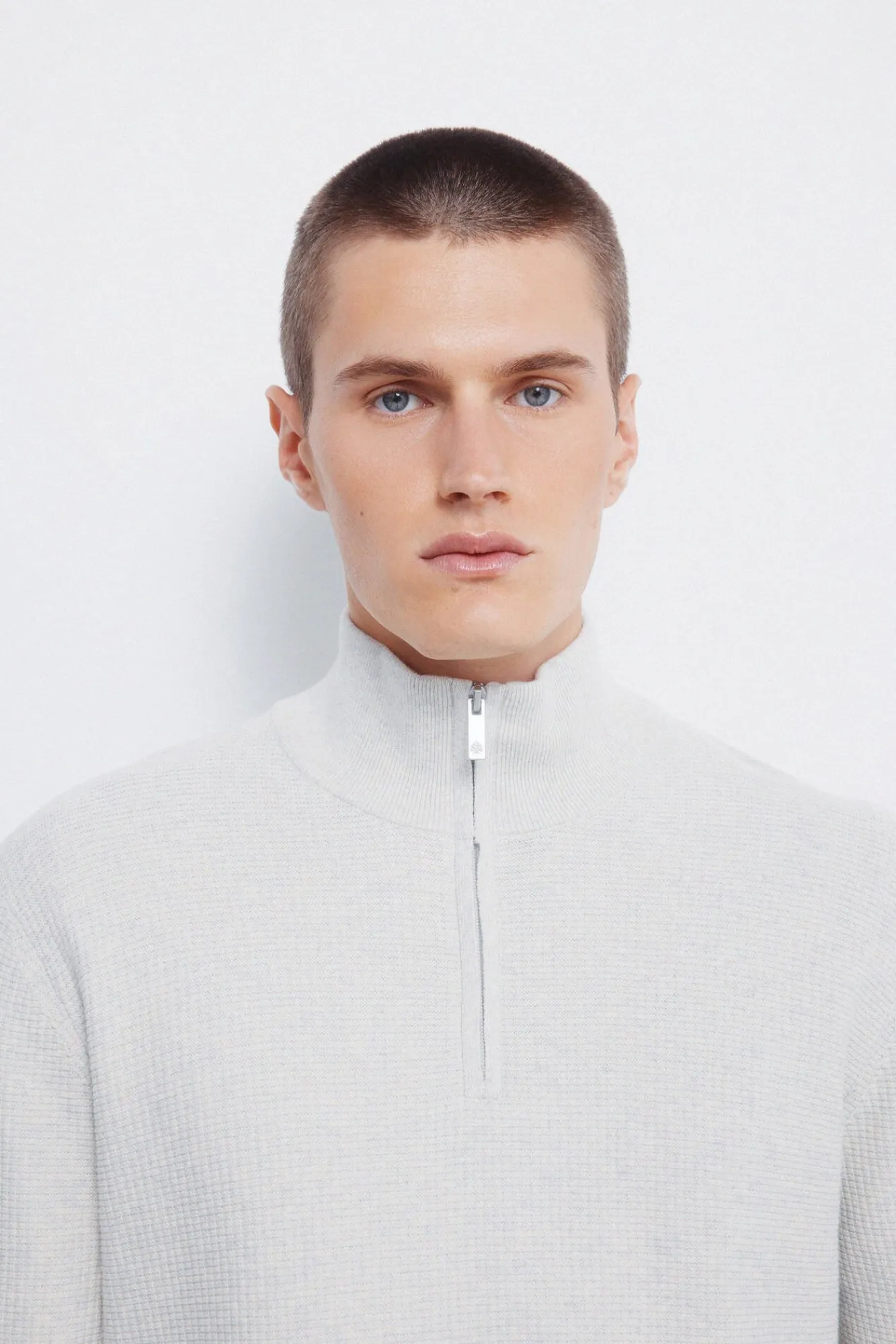 Springfield Camisolas-Camisola com fecho-éclair liso cinzento