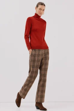 Cortefiel Camisolas-Camisola com gola alta Vermelho