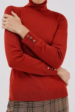 Cortefiel Camisolas-Camisola com gola alta Vermelho