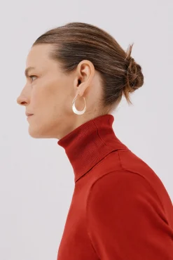 Cortefiel Camisolas-Camisola com gola alta Vermelho