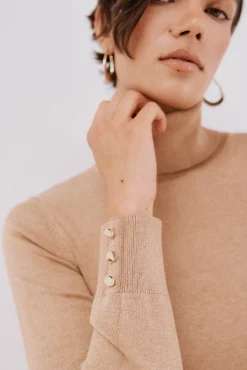 Cortefiel Camisolas-Camisola com gola alta Tostado