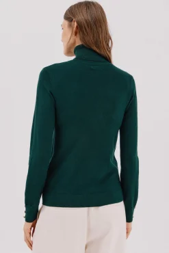 Cortefiel Camisolas-Camisola com gola alta Verde