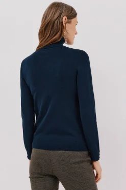 Cortefiel Camisolas-Camisola com gola alta Azul